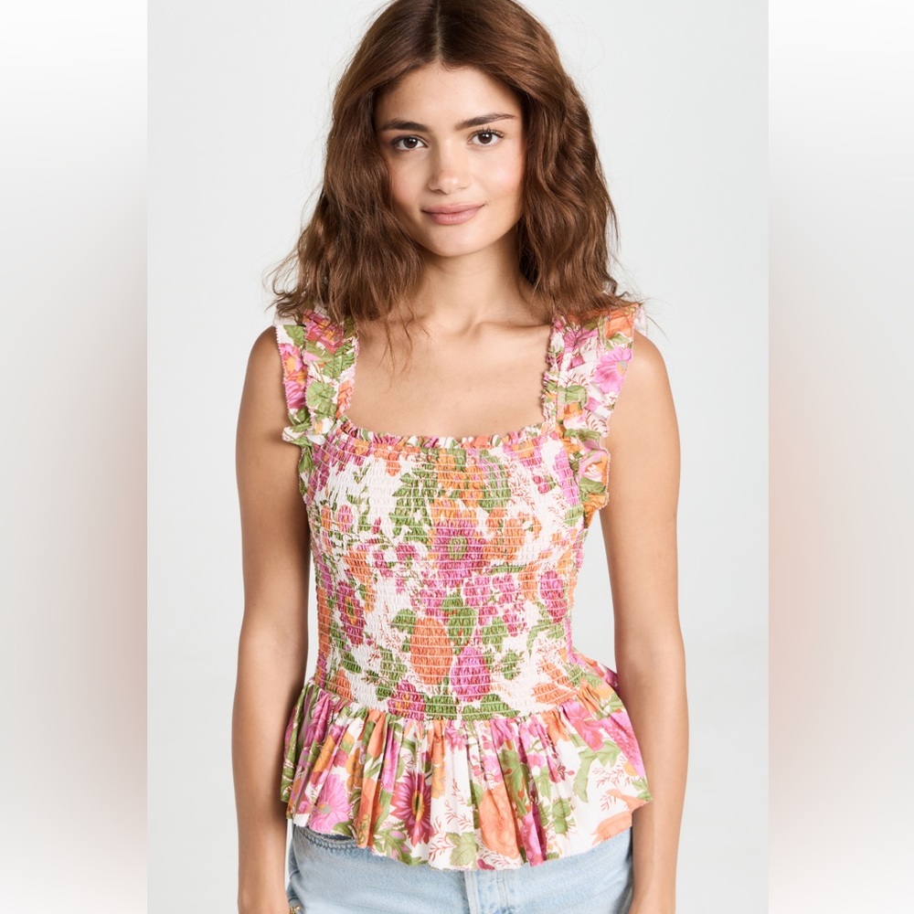 Floral Ruffle Smocked Top - Picture 6 of 13
